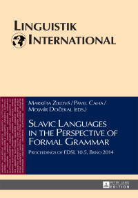 Imagen de portada: Slavic Languages in the Perspective of Formal Grammar 1st edition 9783631662519