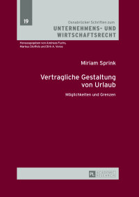 Cover image: Vertragliche Gestaltung von Urlaub 1st edition 9783631662496