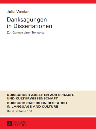Cover image: Danksagungen in Dissertationen 1st edition 9783631662243