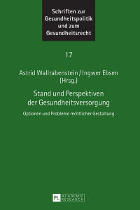 Imagen de portada: Stand und Perspektiven der Gesundheitsversorgung 1st edition 9783631662168