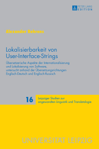 Cover image: Lokalisierbarkeit von User-Interface-Strings 1st edition 9783631661949