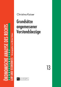 Cover image: Grundsaetze angemessener Vorstandsbezuege 1st edition 9783631659014