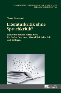 Imagen de portada: Literaturkritik ohne Sprachkritik? 1st edition 9783631658840