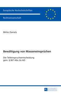 Immagine di copertina: Bewaeltigung von Masseneinspruechen 1st edition 9783631658659