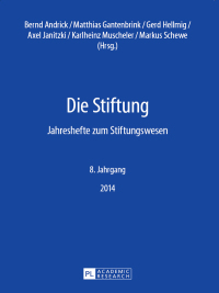 Cover image: Die Stiftung 1st edition 9783631658642