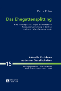 صورة الغلاف: Das Ehegattensplitting 1st edition 9783631660997