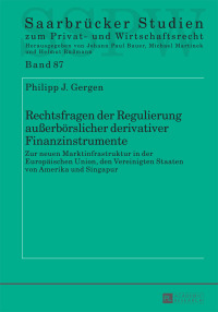 Imagen de portada: Rechtsfragen der Regulierung außerboerslicher derivativer Finanzinstrumente 1st edition 9783631660829