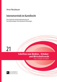 Imagen de portada: Internetvertrieb im Kartellrecht 1st edition 9783631658536