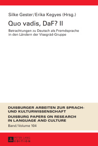 Omslagafbeelding: Quo vadis, DaF? II 1st edition 9783631657607