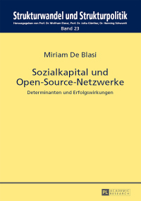 Cover image: Sozialkapital und Open-Source-Netzwerke 1st edition 9783631657508
