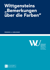 Titelbild: Wittgensteins «Bemerkungen ueber die Farben» 1st edition 9783631657485