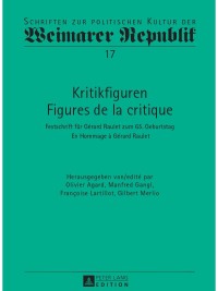Cover image: Kritikfiguren / Figures de la critique 1st edition 9783631654408