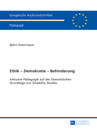 Cover image: Ethik – Demokratie – Behinderung 1st edition 9783631654392