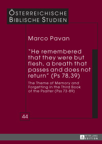 Cover image: «He remembered that they were but flesh, a breath that passes and does not return» (Ps 78, 39) 1st edition 9783631656235