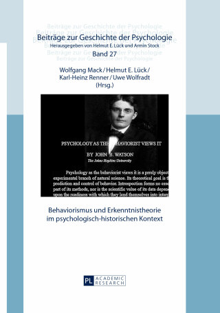 Omslagafbeelding: Behaviorismus und Erkenntnistheorie im psychologisch-historischen Kontext 1st edition 9783631655955