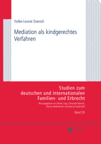 صورة الغلاف: Mediation als kindgerechtes Verfahren 1st edition 9783631655078