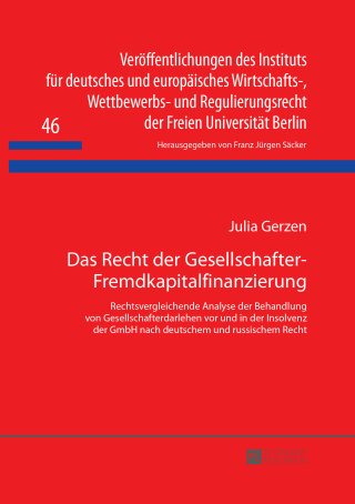Cover image: Das Recht der Gesellschafter-Fremdkapitalfinanzierung 1st edition 9783631654842