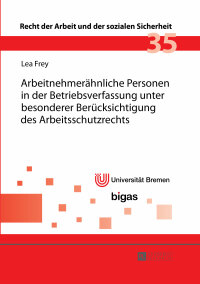 Omslagafbeelding: Arbeitnehmeraehnliche Personen in der Betriebsverfassung unter besonderer Beruecksichtigung des Arbeitsschutzrechts 1st edition 9783631652510