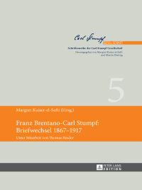 Titelbild: Franz Brentano-Carl Stumpf: Briefwechsel 1867–1917 1st edition 9783631653579