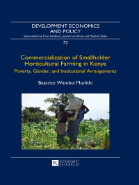 Cover image: Commercialization of Smallholder Horticultural Farming in Kenya 1st edition 9783631653371