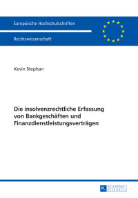Imagen de portada: Die insolvenzrechtliche Erfassung von Bankgeschaeften und Finanzdienstleistungsvertraegen 1st edition 9783631650387