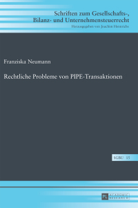 Cover image: Rechtliche Probleme von PIPE-Transaktionen 1st edition 9783631649916