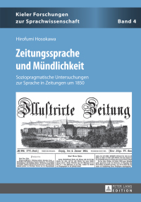 Imagen de portada: Zeitungssprache und Muendlichkeit 1st edition 9783631649794