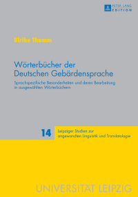 Imagen de portada: Woerterbuecher der Deutschen Gebaerdensprache 1st edition 9783631651995