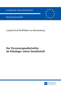 表紙画像: Der Personengesellschafter als Glaeubiger seiner Gesellschaft 1st edition 9783631651551