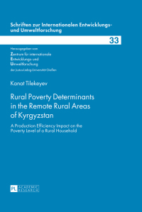 表紙画像: Rural Poverty Determinants in the Remote Rural Areas of Kyrgyzstan 1st edition 9783631650936