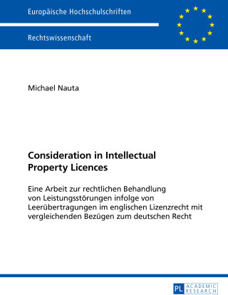 Cover image: Consideration in Intellectual Property Licences 1st edition 9783631649060