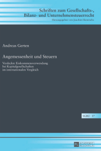 Titelbild: Angemessenheit und Steuern 1st edition 9783631646977