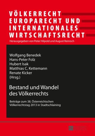 Cover image: Bestand und Wandel des Voelkerrechts 1st edition 9783631645680