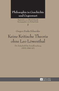 Cover image: Keine Kritische Theorie ohne Leo Loewenthal 1st edition 9783631641774