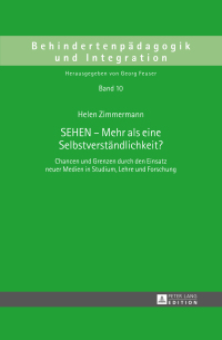 Imagen de portada: SEHEN – Mehr als eine Selbstverstaendlichkeit? 1st edition 9783631641712