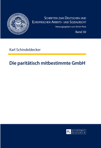 Cover image: Die paritaetisch mitbestimmte GmbH 1st edition 9783631642467