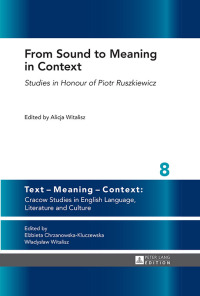 Titelbild: From Sound to Meaning in Context 1st edition 9783631642139