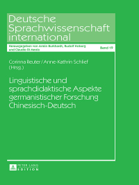 Imagen de portada: Linguistische und sprachdidaktische Aspekte germanistischer Forschung Chinesisch-Deutsch 1st edition 9783631627891