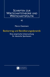 Cover image: Bankertrag und Bevoelkerungsdynamik 1st edition 9783631619360