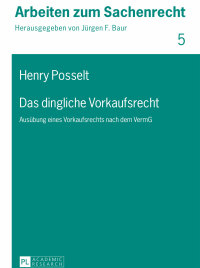 Titelbild: Das dingliche Vorkaufsrecht 1st edition 9783631608562