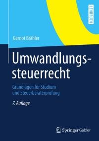 表紙画像: Umwandlungssteuerrecht 7th edition 9783658000097