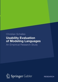 Cover image: Usability Evaluation of Modeling Languages 9783658000509