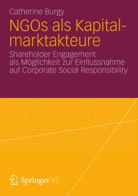 Cover image: NGOs als Kapitalmarktakteure 9783658002213