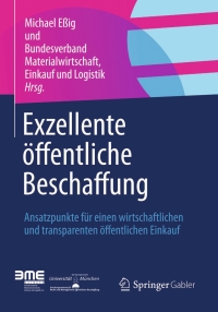 Imagen de portada: Exzellente öffentliche Beschaffung 9783658005665