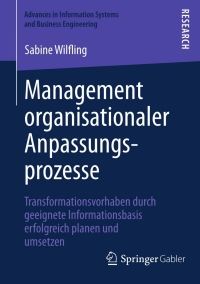 Omslagafbeelding: Management organisationaler Anpassungsprozesse 9783658006754