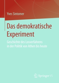 Imagen de portada: Das demokratische Experiment 9783658007300