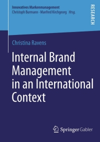 Cover image: Internal Brand Management in an International Context 9783658007539