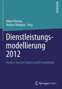 Cover image: Dienstleistungsmodellierung 2012 9783658008628