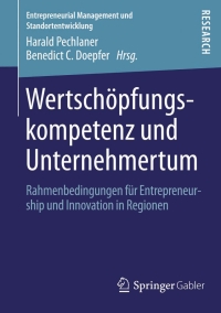 Imagen de portada: Wertschöpfungskompetenz und Unternehmertum 9783658009229