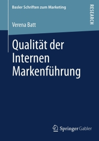 Imagen de portada: Qualität der Internen Markenführung 9783658009243